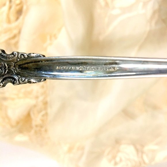 Holmes & Edwards Inlaid Silver IS + XIV Flatware 3 Tea Sugar Spoon Vintage - Picture 5 of 11